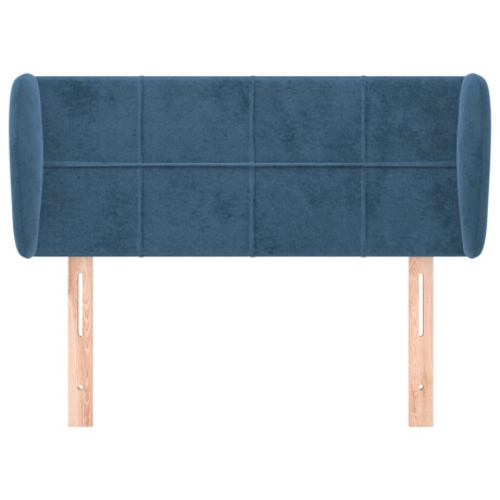 vidaXL Hoofdbord met randen 93x23x78/88 cm fluweel donkerblauw afbeelding3 - 1