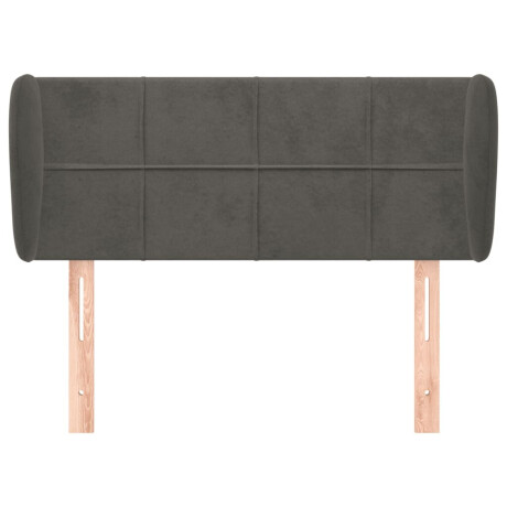vidaXL Hoofdbord met randen 103x23x78/88 cm fluweel donkergrijs afbeelding3 - 1