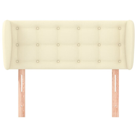 vidaXL Hoofdbord met randen 93x23x78/88 cm kunstleer crèmekleurig afbeelding3 - 1