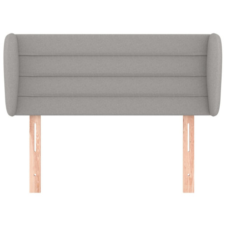 vidaXL Hoofdbord met randen 93x23x78/88 cm stof lichtgrijs afbeelding3 - 1