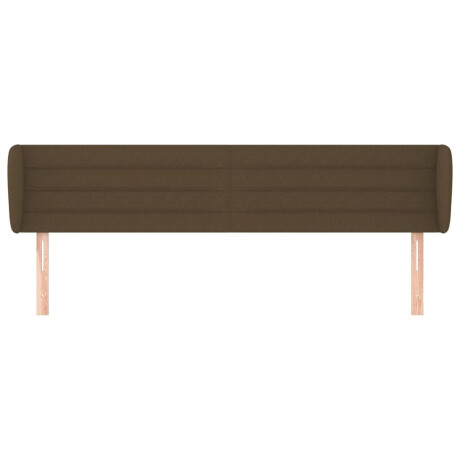 vidaXL Hoofdbord met randen 183x23x78/88 cm stof donkerbruin afbeelding3 - 1