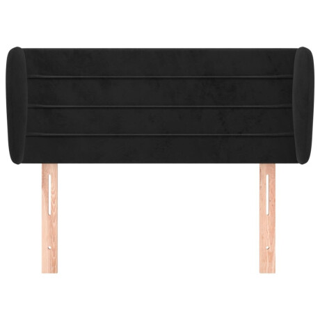 vidaXL Hoofdbord met randen 93x23x78/88 cm fluweel zwart afbeelding3 - 1