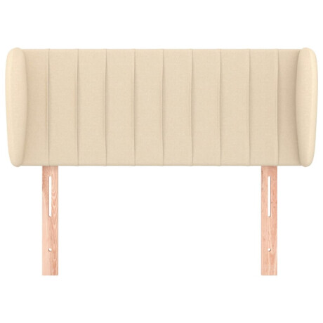 vidaXL Hoofdbord met randen 83x23x78/88 cm stof crèmekleurig afbeelding3 - 1