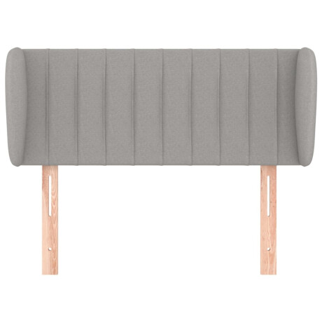 vidaXL Hoofdbord met randen 103x23x78/88 cm stof lichtgrijs afbeelding3 - 1