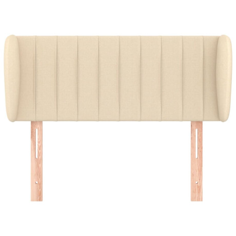 vidaXL Hoofdbord met randen 103x23x78/88 cm stof crèmekleurig afbeelding3 - 1