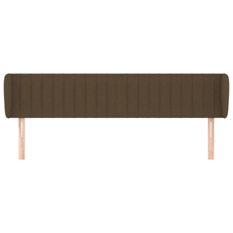 vidaXL Hoofdbord met randen 163x23x78/88 cm stof donkerbruin afbeelding3 - 1