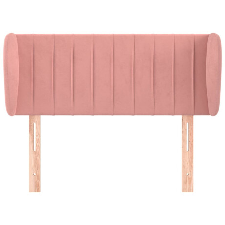 vidaXL Hoofdbord met randen 103x23x78/88 cm fluweel roze afbeelding3 - 1