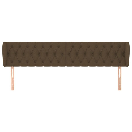 vidaXL Hoofdbord met randen 203x23x78/88 cm stof donkerbruin afbeelding3 - 1
