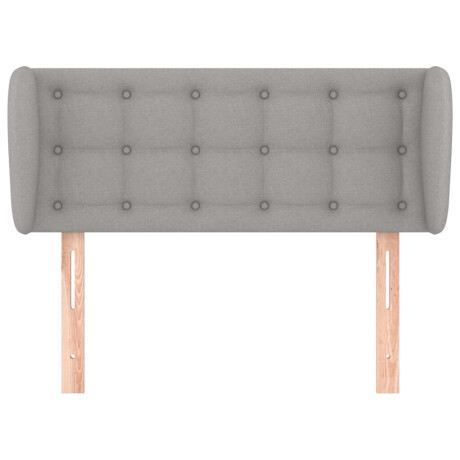 vidaXL Hoofdbord met randen 83x23x78/88 cm stof lichtgrijs afbeelding3 - 1