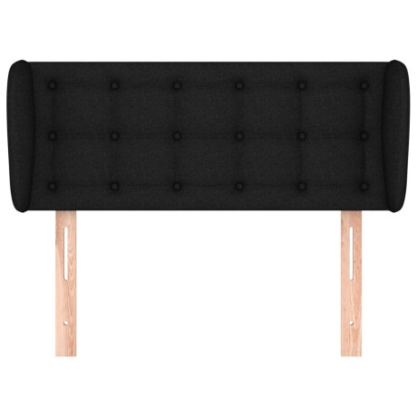 vidaXL Hoofdbord met randen 103x23x78/88 cm stof zwart afbeelding3 - 1