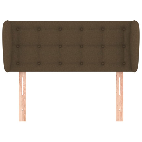 vidaXL Hoofdbord met randen 103x23x78/88 cm stof donkerbruin afbeelding3 - 1