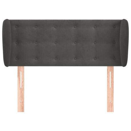 vidaXL Hoofdbord met randen 83x23x78/88 cm fluweel donkergrijs afbeelding3 - 1