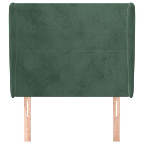 vidaXL Hoofdbord met randen 103x23x118/128 cm fluweel donkergroen afbeelding3 - 1
