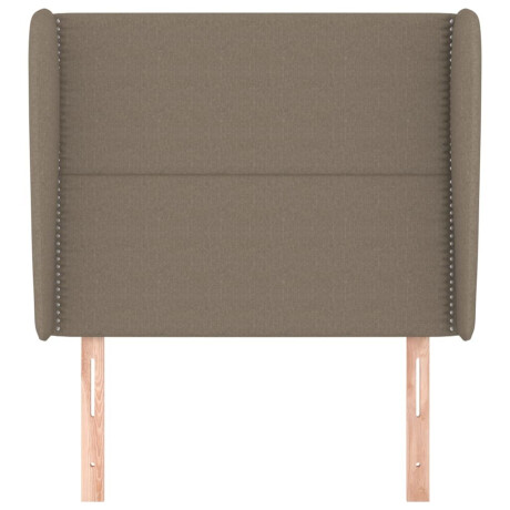 vidaXL Hoofdbord met randen 103x23x118/128 cm stof taupe afbeelding3 - 1