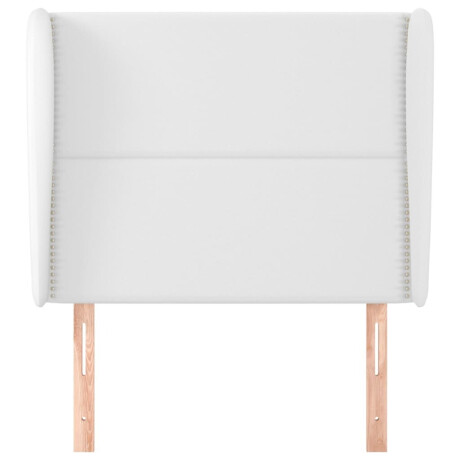 vidaXL Hoofdbord met randen 83x23x118/128 cm kunstleer wit afbeelding3 - 1