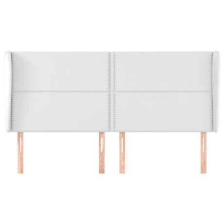 vidaXL Hoofdbord met randen 163x23x118/128 cm kunstleer wit afbeelding3 - 1