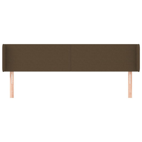 vidaXL Hoofdbord met randen 163x16x78/88 cm stof donkerbruin afbeelding3 - 1