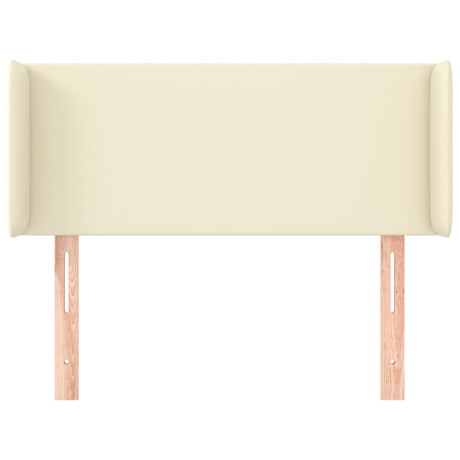 vidaXL Hoofdbord met randen 103x16x78/88 cm kunstleer crèmekleurig afbeelding3 - 1