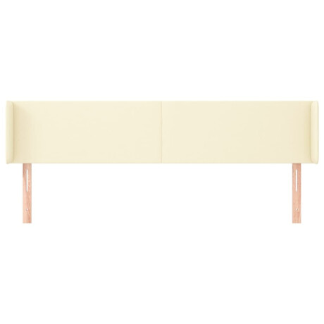 vidaXL Hoofdbord met randen 163x16x78/88 cm kunstleer crèmekleurig afbeelding3 - 1