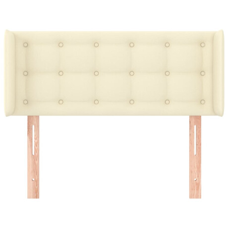 vidaXL Hoofdbord met randen 93x16x78/88 cm kunstleer crèmekleurig afbeelding3 - 1