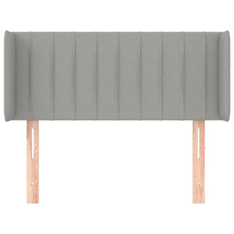 vidaXL Hoofdbord met randen 103x16x78/88 cm stof lichtgrijs afbeelding3 - 1