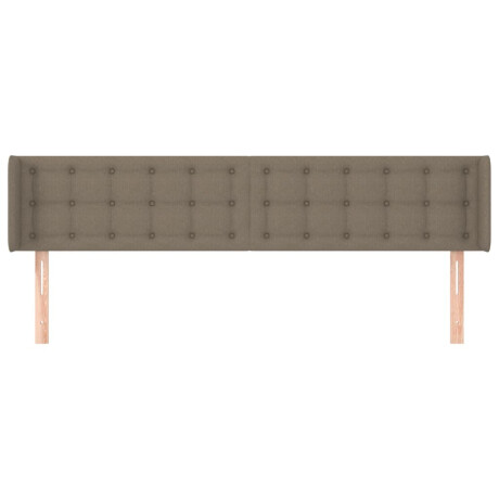 vidaXL Hoofdbord met randen 183x16x78/88 cm stof taupe afbeelding3 - 1