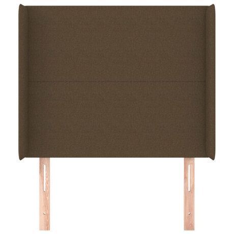 vidaXL Hoofdbord met randen 83x16x118/128 cm stof donkerbruin afbeelding3 - 1