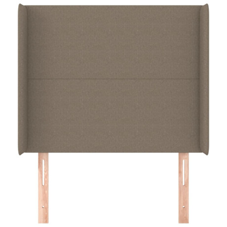 vidaXL Hoofdbord met randen 93x16x118/128 cm stof taupe afbeelding3 - 1