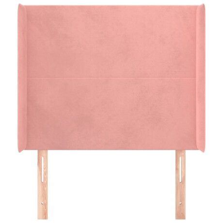 vidaXL Hoofdbord met randen 103x16x118/128 cm fluweel roze afbeelding3 - 1