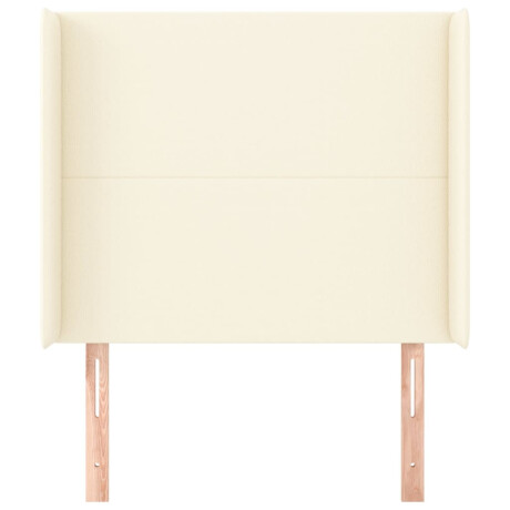 vidaXL Hoofdbord met randen 103x16x118/128 cm kunstleer crèmekleurig afbeelding3 - 1