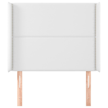 vidaXL Hoofdbord met randen 83x16x118/128 cm kunstleer wit afbeelding3 - 1