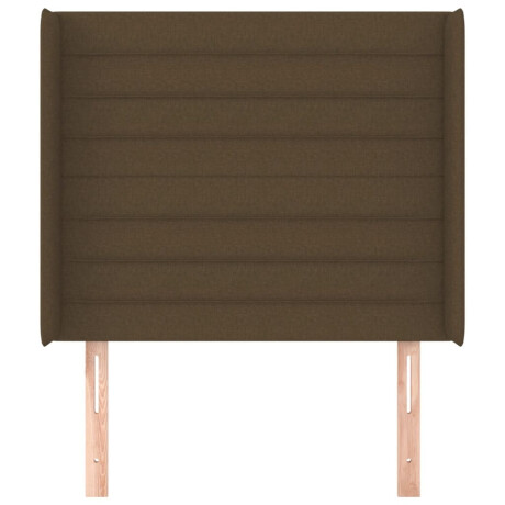 vidaXL Hoofdbord met randen 93x16x118/128 cm stof donkerbruin afbeelding3 - 1