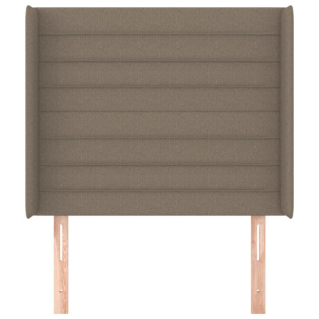 vidaXL Hoofdbord met randen 103x16x118/128 cm stof taupe afbeelding3 - 1