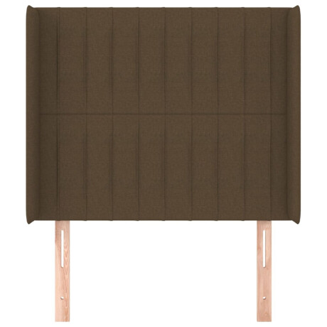 vidaXL Hoofdbord met randen 83x16x118/128 cm stof donkerbruin afbeelding3 - 1