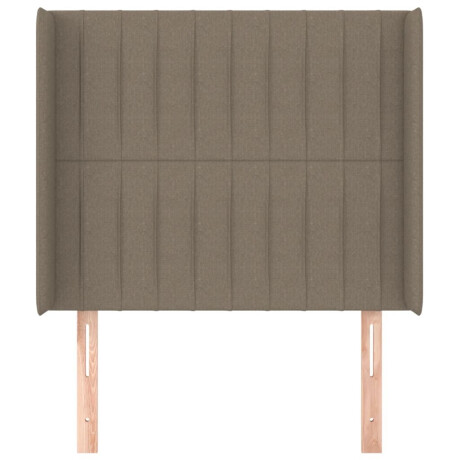 vidaXL Hoofdbord met randen 103x16x118/128 cm stof taupe afbeelding3 - 1