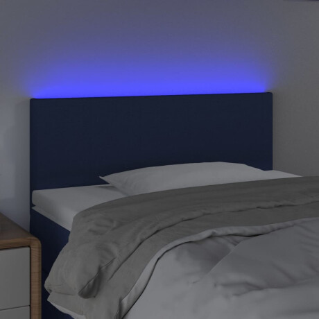 vidaXL Hoofdbord LED 80x5x78/88 cm stof blauw afbeelding3 - 1