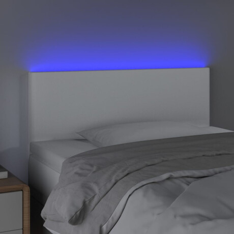 vidaXL Hoofdbord LED 90x5x78/88 cm kunstleer wit afbeelding3 - 1