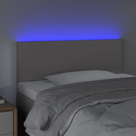 vidaXL Hoofdbord LED 100x5x78/88 cm kunstleer grijs afbeelding3 - 1