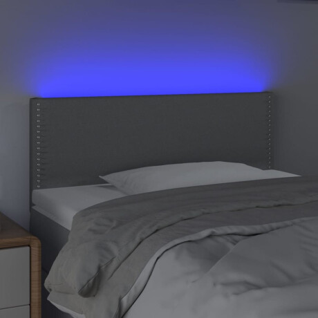 vidaXL Hoofdbord LED 90x5x78/88 cm stof lichtgrijs afbeelding3 - 1