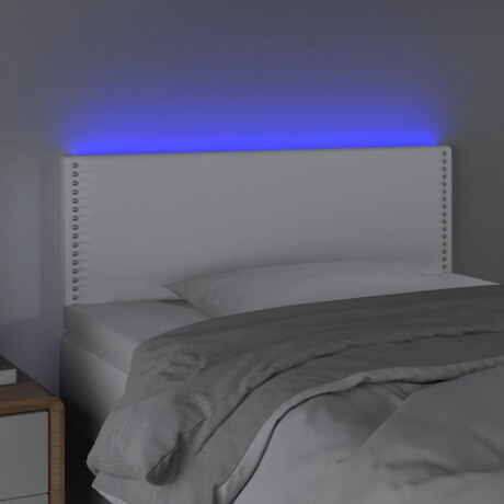 vidaXL Hoofdbord LED 80x5x78/88 cm kunstleer wit afbeelding3 - 1