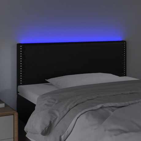 vidaXL Hoofdbord LED 90x5x78/88 cm kunstleer zwart afbeelding3 - 1