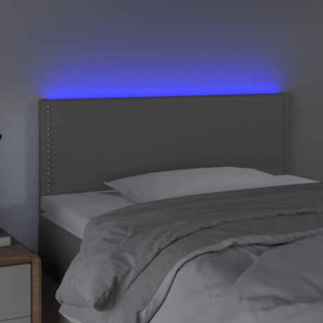 vidaXL Hoofdbord LED 100x5x78/88 cm kunstleer grijs afbeelding3 - 1