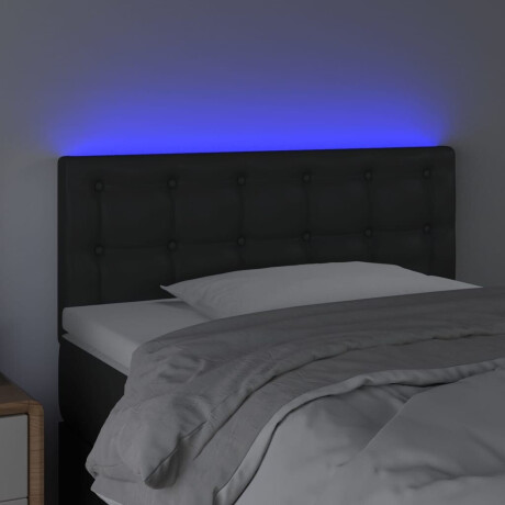 vidaXL Hoofdbord LED 80x5x78/88 cm kunstleer zwart afbeelding3 - 1