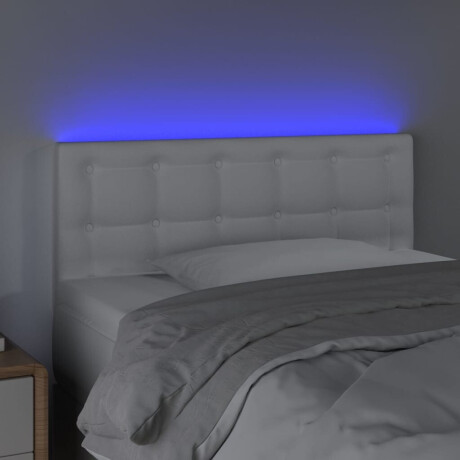 vidaXL Hoofdbord LED 90x5x78/88 cm kunstleer wit afbeelding3 - 1