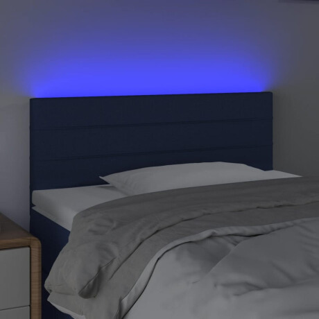 vidaXL Hoofdbord LED 80x5x78/88 cm stof blauw afbeelding3 - 1