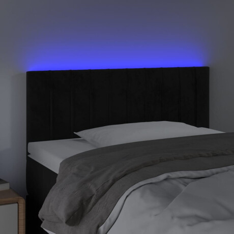 vidaXL Hoofdbord LED 80x5x78/88 cm fluweel zwart afbeelding3 - 1