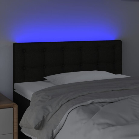 vidaXL Hoofdbord LED 80x5x78/88 cm stof zwart afbeelding3 - 1