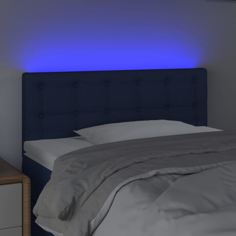 vidaXL Hoofdbord LED 80x5x78/88 cm stof blauw afbeelding3 - 1