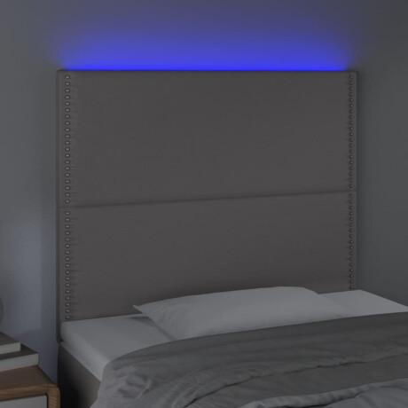 vidaXL Hoofdbord LED 100x5x118/128 cm kunstleer grijs afbeelding3 - 1