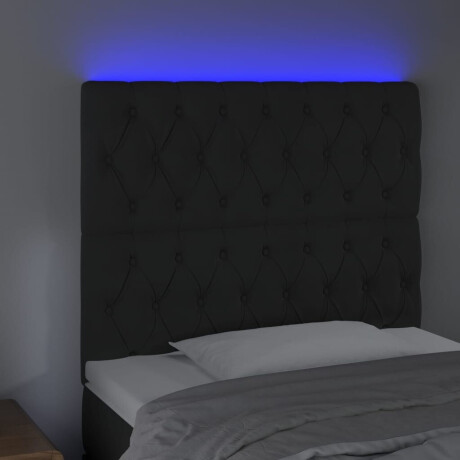 vidaXL Hoofdbord LED 100x7x118/128 cm fluweel zwart afbeelding3 - 1